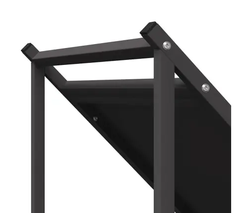 Küttepuude Rest, Must, 70X43X34,5 cm Külmvaltsitud Teras