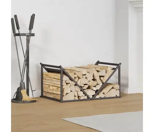 Küttepuude Rest, Must, 70X43X34,5 cm Külmvaltsitud Teras