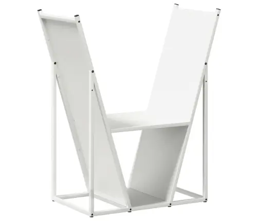 Küttepuude Rest, Valge, 69,5X35X81 cm Külmvaltsitud Teras