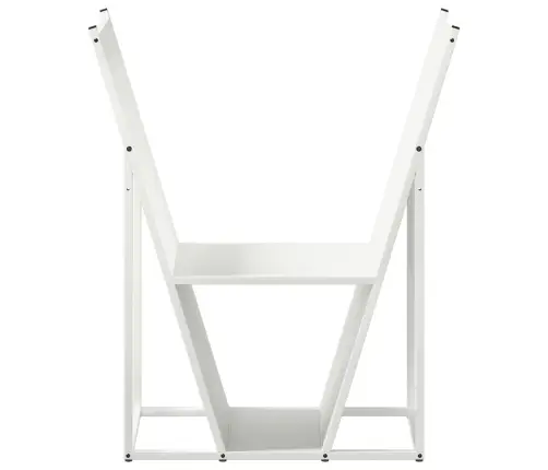 Küttepuude Rest, Valge, 69,5X35X81 cm Külmvaltsitud Teras