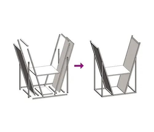 Küttepuude Rest, Valge, 69,5X35X81 cm Külmvaltsitud Teras