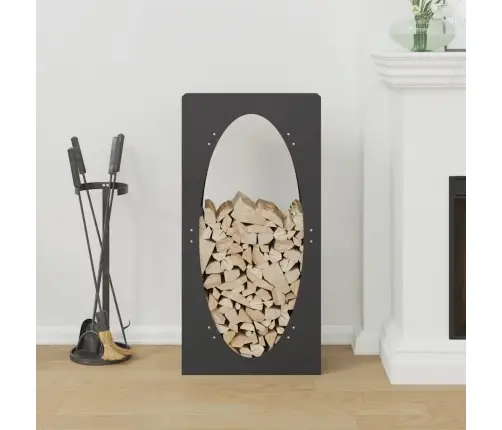 Küttepuude Rest, Must, 50X23X100 cm Külmvaltsitud Teras