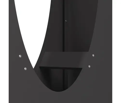 Küttepuude Rest, Must, 50X23X100 cm Külmvaltsitud Teras