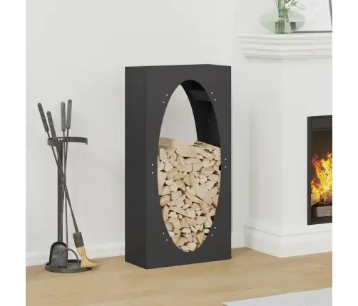 Küttepuude Rest, Must, 50X23X100 cm Külmvaltsitud Teras
