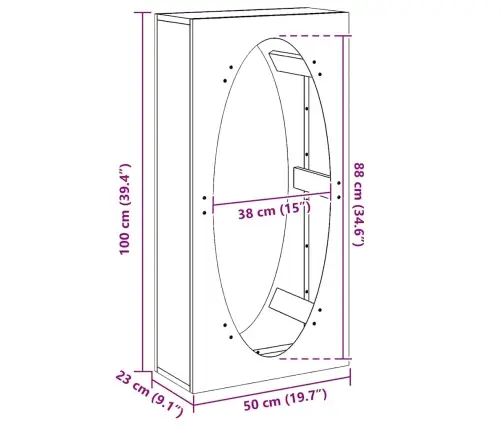 Küttepuude Rest, 50X23X100 cm Külmvaltsitud Teras