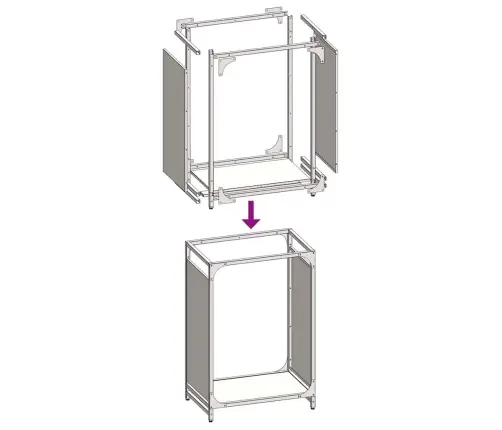 Stovas Malkoms, Juodos, 44X28X65 cm Šaltai Valcuotas Plienas