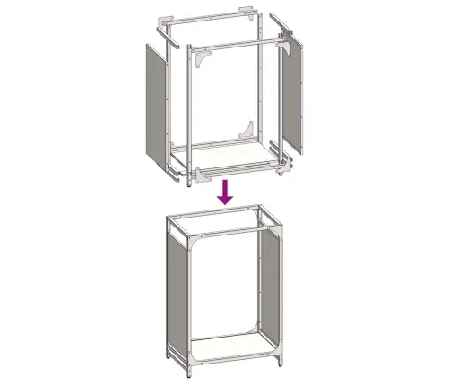 Malkas Plaukts, Antracīts 44X28X65 Cm, Auksti Velmēts Tērauds Vidaxl