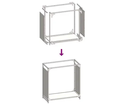 Küttepuude Rest, 60X28X65 cm Külmvaltsitud Teras