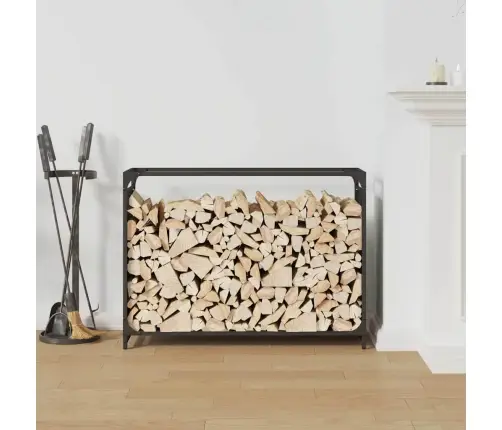 Küttepuude Rest, Must, 90X28X65 cm Külmvaltsitud Teras