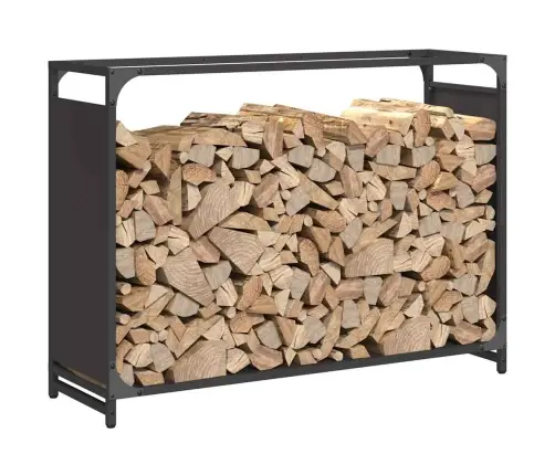 Küttepuude Rest, Must, 90X28X65 cm Külmvaltsitud Teras