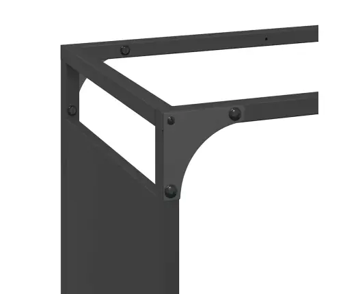 Küttepuude Rest, Must, 90X28X65 cm Külmvaltsitud Teras