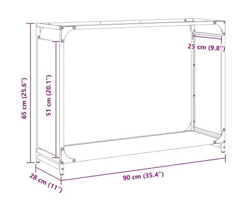 Stovas Malkoms, 90X28X65 cm Šaltai Valcuotas Plienas