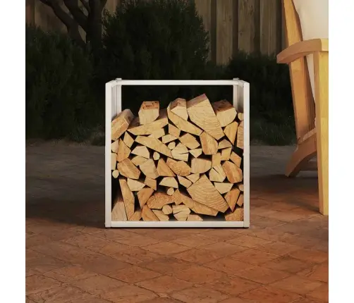 Küttepuude Rest, Valge, 40X40X40 cm Külmvaltsitud Teras