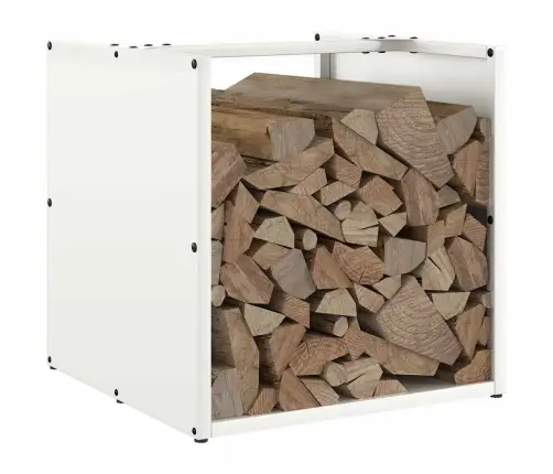 Küttepuude Rest, Valge, 40X40X40 cm Külmvaltsitud Teras