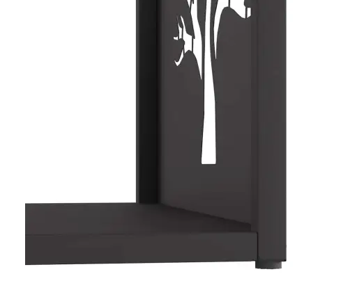 Malkas Plaukts, Melns, 40X40X40 Cm, Auksti Velmēts Tērauds Vidaxl