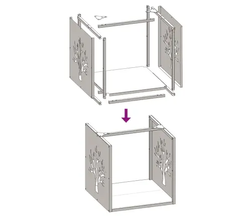 Malkas Plaukts, Melns, 40X40X40 Cm, Auksti Velmēts Tērauds Vidaxl
