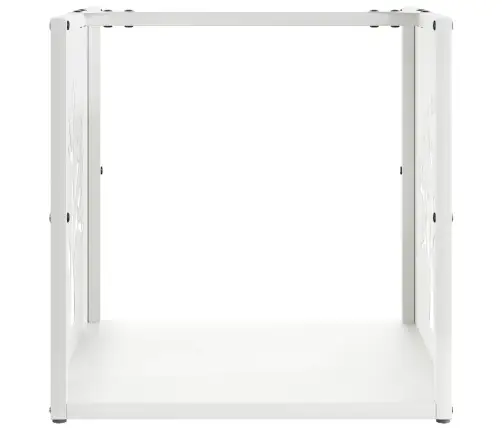 Küttepuude Rest, Valge, 40X40X40 cm Külmvaltsitud Teras