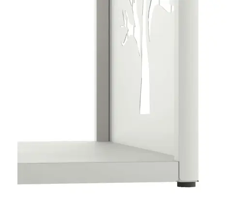 Küttepuude Rest, Valge, 40X40X40 cm Külmvaltsitud Teras