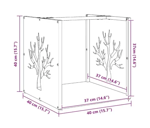 Stovas Malkoms, 40X40X40 cm Nerūdijantis Plienas
