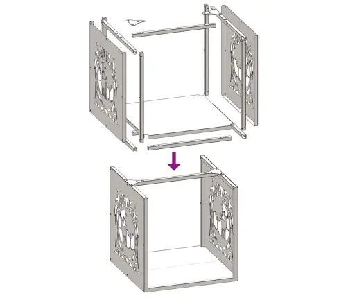Malkas Plaukts, Balta, 40X40X40 Cm, Auksti Velmēts Tērauds Vidaxl