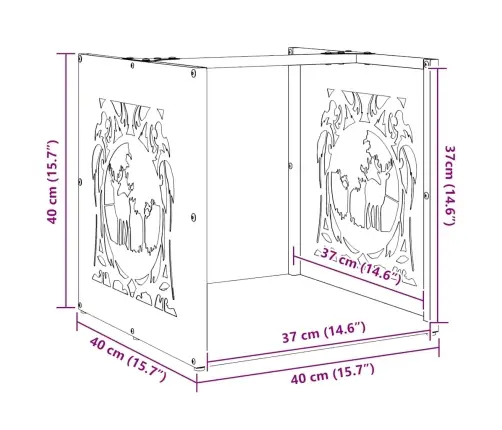 Malkas Plaukts, Antracīts 40X40X40 Cm, Auksti Velmēts Tērauds Vidaxl