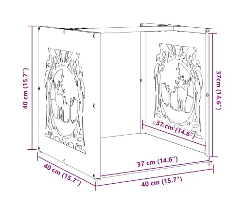 Küttepuude Rest, 40X40X40 cm Külmvaltsitud Teras