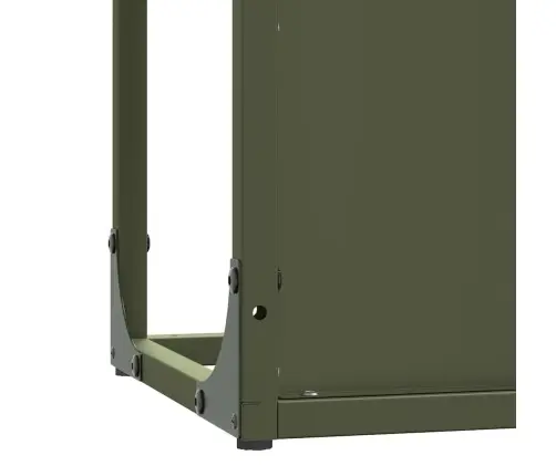 Malkas Plaukts Olive Green 25X25X60 Cm Auksti Velmēts Tērauds Vidaxl