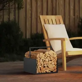 Stovas Malkoms, Juodos, 40X40X40 cm Šaltai Valcuotas Plienas