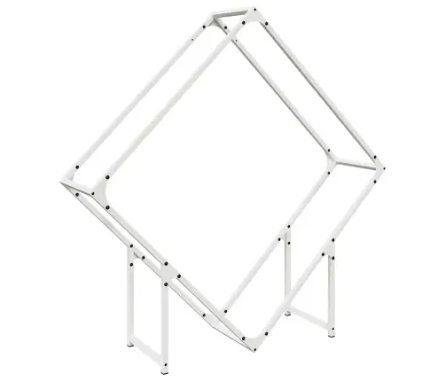 Malkas Plaukts Balts 100X25X100 Cm Auksti Velmēts Tērauds Vidaxl