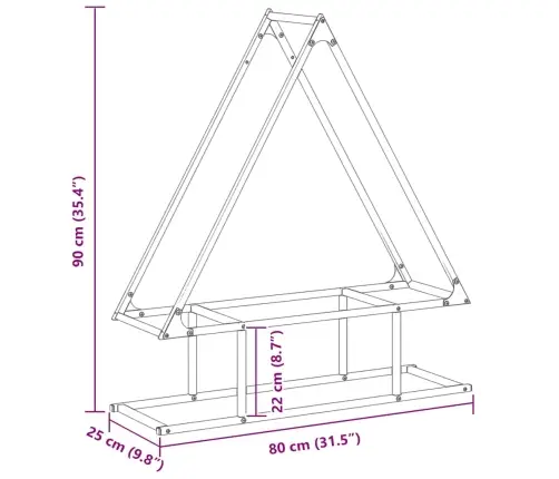 Küttepuurest Must 80X25X90 Cm Külmvaltsitud Teras