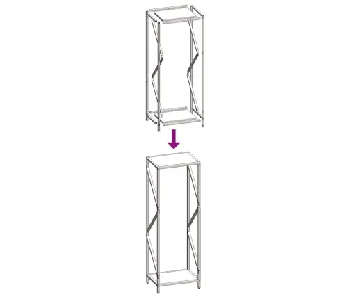 Malkas Plaukts Balts 34X25X100 Cm Auksti Velmēts Tērauds Vidaxl