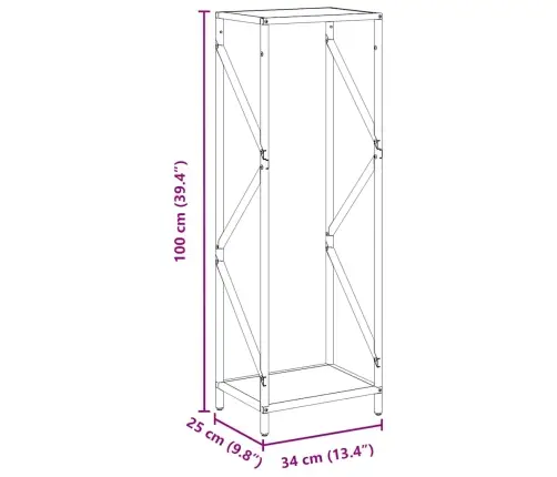 Malkinė Lentyna Antracitas 34X25X100Cm Šaltai Valcuotas Plienas