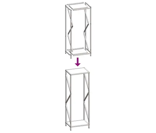 Malkinė Lentyna Antracitas 34X25X100Cm Šaltai Valcuotas Plienas