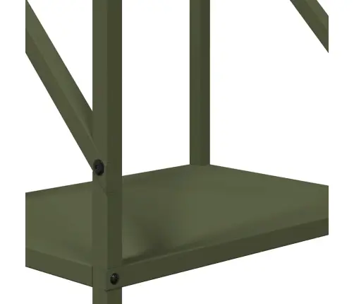 Malkas Plaukts Olīvzaļš 34X25X100 Cm Auksti Velmēts Tērauds Vidaxl