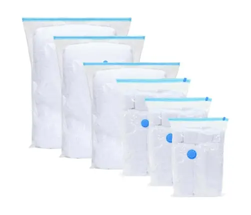 Vaakumsäilituskotid 20 Pcs Läbipaistev Ja Sinine 100 X 80 Cm