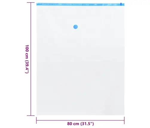 Vaakumsäilituskotid 20 Pcs Läbipaistev Ja Sinine 100 X 80 Cm