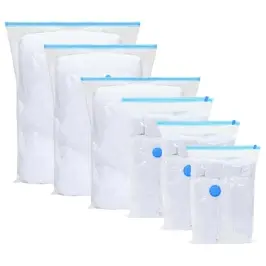 Uzglabāšanas Maisi 5 Pcs Caurspīdīga Un Zila 120 X 70 Cm Vidaxl