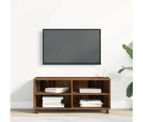 Televizoriaus Spintelė Ruda 90 X 35 X 35 Cm Apdirbta Mediena