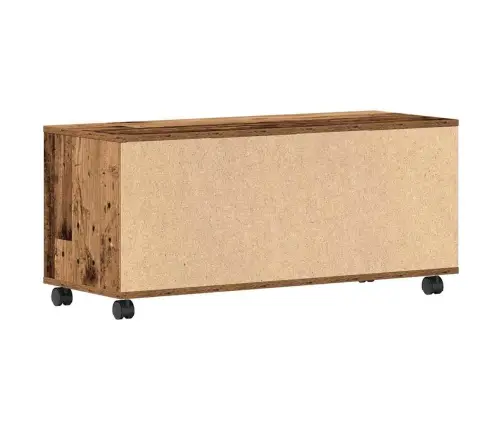 Televizoriaus Spintelė Ruda 90 X 35 X 35 Cm Apdirbta Mediena