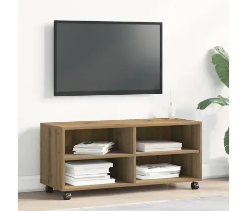 Televizoriaus Spintelė Ruda 90 X 35 X 35 Cm Apdirbta Mediena