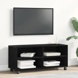 Televizora Skapīša Melna 90 X 35 X 35 Cm Inženierijas Koks Vidaxl