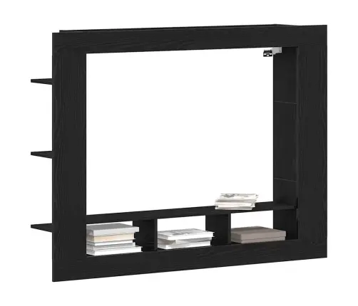 Telerikapp Must Tamm 152 X 22 X 113 Cm Tehispuit