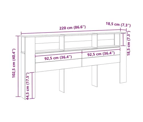 Galvas Dēlis Skapītis 220 X 18,5 X 104,5 Cm Inženierijas Koks Vidaxl Galvas Dēlis Skapītis 220 X 18,5 X 104,5 Cm Inženierijas Koks Vidaxl