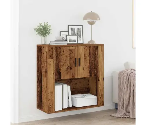 Sienas Skapis Vecs Koks 80X33X80 Cm Vidaxl