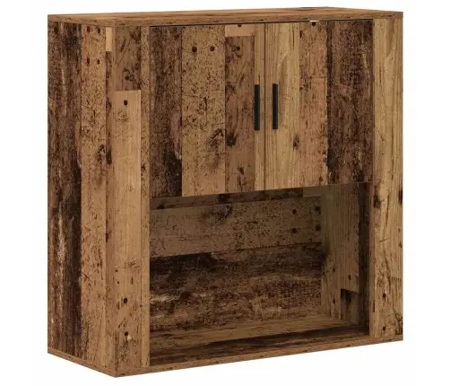 Sienas Skapis Vecs Koks 80X33X80 Cm Vidaxl