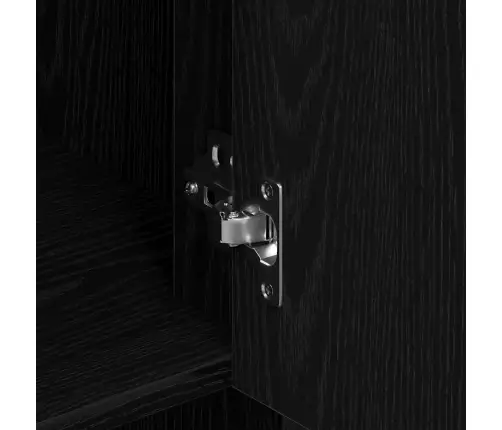 Sienas Skapis Melns Ozols 80X33X80 Cm Inženierijas Koks Vidaxl