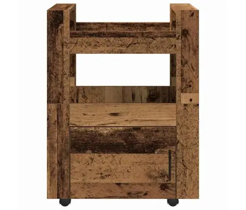 Virtuves Ratiņi Vecs Koks 60X45X80 Cm Inženierijas Koks Vidaxl