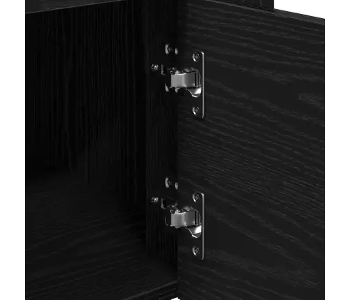 Köögikäru Must Tamm 60 X 45 X 80 Cm Tehispuit