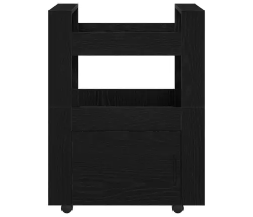 Köögikäru Must Tamm 60 X 45 X 80 Cm Tehispuit