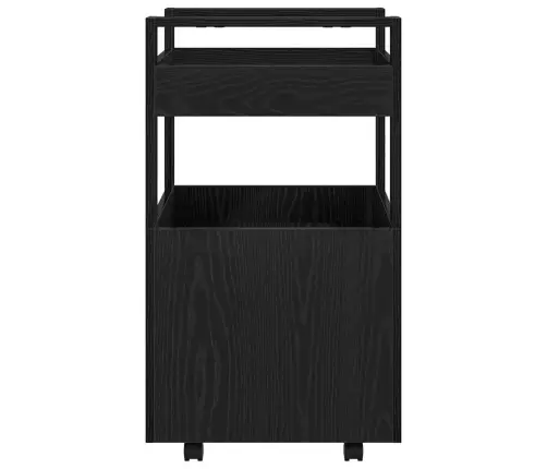 Köögikäru Must Tamm 60 X 45 X 80 Cm Tehispuit